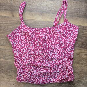 Hollister Red Floral Print Cami size XS